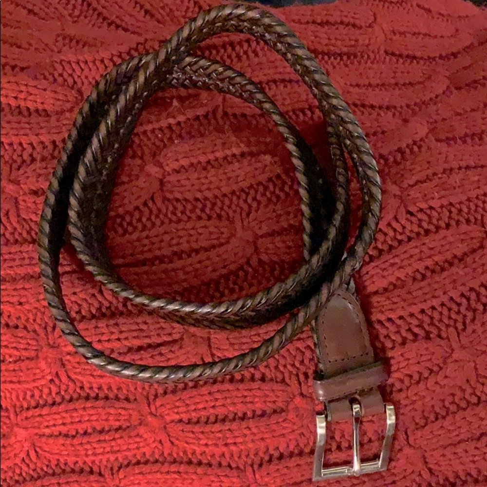 Men’s brown braided belt size 40